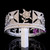 Retro Bride Pearl Queen Crown Round Top Grade Diamond Crown