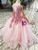 Pink Ball Gown Tulle Beading Embroidery Flower Girl Dress