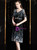 A-Line Black V-neck Short Sleeve Embroidery Mother Of The Bride Dress