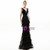 In Stock:Ship in 48 Hours Black Mermaid Sequins Tassels Prom Dress