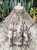 A-Line Gray Tulle Embroidery Crystal Flower Girl Dress