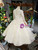 Light Champagne Ball Gown Sequins Appliques Long Sleeve Flower Girl Dress