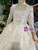 Light Champagne Ball Gown Sequins Appliques Long Sleeve Flower Girl Dress