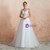 A-Line White Tulle Appliques See Through Floor Length Wedding Dress