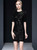 Black Sheath Sequins Short Sleeve Mini Mother of the Bride Dress