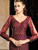 Burgundy Spandex Mermaid Long Sleeve Sequins Mother Of The Bride Dress