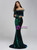 In Stock:Ship in 48 Hours Sexy Green Shoulder Feather Long Sleeve Sequined Party Dress