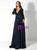 In Stock:Ship in 48 Hours Blue Sequins Long Sleeve Deep V-neck Party Dress