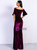 In Stock:Ship in 48 Hours Purple Memaid Velvet Horn Sleeve Party Dress