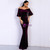 In Stock:Ship in 48 Hours Purple Memaid Velvet Horn Sleeve Party Dress