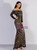 In Stock:Ship in 48 Hours Black Twill Shoulder Long Sleeve Sequins Party Dress