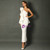 In Stock:Ship in 48 Hours White Sheath One Shoulder Flounces Party Dress