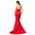 In Stock:Ship in 48 Hours Red Satin Spaghetti Straps Party Dress
