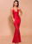 In Stock:Ship in 48 Hours Red Sequins Deep V-neck Party Dress