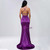 In Stock:Ship in 48 Hours Purple Mermaid Deep V-neck Backless Party Dress