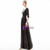 In Stock:Ship in 48 Hours Black Seuqins V-neck 3/4 Sleeve Prom Dress