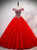 Red Ball Gown Tulle off the Shoulder Beading Sequins Quinceanera Dress