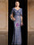 Blue Mermaid Sequins V-neck Bat Sleeve Mother Of The Bride Dress