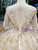 Champagne Ball Gown Tulle Sequins Short Sleeve Beading Flower Girl Dress