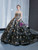 Black Ball Gown Tulle Sequins Strapless Sleeveless Luxury Prom Dress