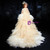 Champagne Tulle Hi Lo Long Sleeve Appliques Flower Girl Dress