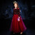 Burgundy Tulle Velvet Scoop Neck Long Sleeve Flower Girl Dress