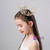 Girls Tiara Crown Earrings Set Full Ring Crown
