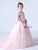 In Stock:Ship in 48 Hours Pink Tulle Off the Shoulder Beading Sequins Flower Girl Dress