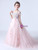 In Stock:Ship in 48 Hours Pink Tulle Off the Shoulder Beading Sequins Flower Girl Dress