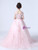 In Stock:Ship in 48 Hours Pink Tulle Off the Shoulder Beading Sequins Flower Girl Dress