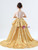 In Stock:Ship in 48 Hours Gold Sequins Appliques Flower Girl Dress 