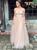 A-Line Champagne Tulle Sweetheart Sequins Long Prom Dress