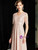 A-Line Pink Beading Seuqins V-neck Short Sleeve Mother Of The Bride Dress