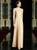 A-Line Champagne Beading Sequins 3/4 Sleeve Mother Of The Bride Dress