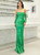 In Stock:Ship in 48 Hours Green Mermaid Off the Shoulder Long Sleeve Party Dress