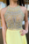 A-Line Yellow Chiffon Lace Up Back Beading Crystal Prom Dress