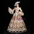 Dark Champagne Tulle Lace Puff Sleeve Drama Show Vintage Gown Dress