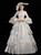 Blue Ball Gown Embroidery Long Sleeve Drama Show Vintage Gown Dress