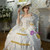 White Ball Gown Off the Shoulder Lace Drama Show Vintage Gown Dress