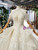 Brilliant Champagne Ball Gown Sequins Beading Off the Shoulder Wedidng Dress