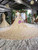 Champagne Ball Gown Tulle Backless Cap Sleeve Beading Wedding Dress