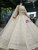 New arrivals White Ball Gown Sequins Square Neck Beading Crystal Wedding Dress