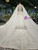 New arrivals White Ball Gown Sequins Square Neck Beading Crystal Wedding Dress