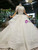 Light Champagne Ball Gown Sequins Off the Shoulder Wedding Dress With Beading