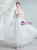In Stock:Ship in 48 Hours A-Line White Tulle Off the Shoulder Long Wedding Dress