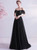 In Stock:Ship in 48 Hours Black Tulle Off the Shoulder Prom Dress