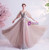 In Stock:Ship in 48 Hours A-line V-neck Puff Sleeve Prom Dress