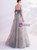 In Stock:Ship in 48 Hours Green Tulle Sequins Off the Shoulder Prom Dress