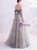 In Stock:Ship in 48 Hours Green Tulle Sequins Off the Shoulder Prom Dress