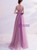 In Stock:Ship in 48 Hours  Purple V-neck Tulle Beading Prom Dress